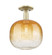 Arcadia One Light Semi-Flush Mount in Antique Brass (405|716-1C-AB-G481-10AM)