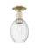 Arcadia One Light Semi-Flush Mount in Antique Brass (405|716-1C-AB-G459-6CL)