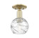 Arcadia One Light Semi-Flush Mount in Antique Brass (405|716-1C-AB-G1213-6CL)