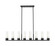 Downtown Urban Eight Light Linear Pendant in Matte Black (405|617-8I-BK-G617-8SWH)