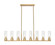 Downtown Urban Eight Light Linear Pendant in Brushed Brass (405|617-8I-BB-G617-8DE)