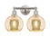 Edison Two Light Bath Vanity in Satin Nickel (405|616-2W-SN-G128-8)