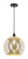 Edison One Light Pendant in Matte Black (405|616-1P-BK-G128-14)