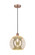 Edison One Light Mini Pendant in Antique Copper (405|616-1P-AC-G128-12)
