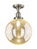 Franklin Restoration One Light Semi-Flush Mount in Brushed Satin Nickel (405|517-1CH-SN-G208-10)