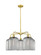 Ballston Five Light Chandelier in Satin Gold (405|516-5CR-SG-G559-8SM)