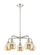 Ballston Five Light Chandelier in Polished Nickel (405|516-5CR-PN-G128-6)