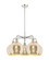 Ballston Five Light Chandelier in Polished Nickel (405|516-5CR-PN-G128-10)