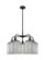 Ballston Five Light Chandelier in Matte Black (405|516-5CR-BK-G559-8SM)