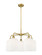 Ballston Five Light Chandelier in Brushed Brass (405|516-5CR-BB-G559-8GWH)