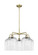 Ballston Five Light Chandelier in Antique Brass (405|516-5CR-AB-G559-8CL)