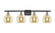 Ballston Four Light Bath Vanity in Black Antique Brass (405|516-4W-BAB-G128-8)