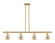 Ballston Four Light Island Pendant in Satin Gold (405|516-4I-SG-G128-6)