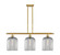 Ballston Three Light Island Pendant in Satin Gold (405|516-3I-SG-G559-8SM)