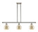 Ballston Three Light Island Pendant in Polished Nickel (405|516-3I-PN-G128-6)