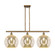 Ballston Three Light Island Pendant in Brushed Brass (405|516-3I-BB-G128-12)