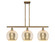 Ballston Three Light Island Pendant in Brushed Brass (405|516-3I-BB-G128-10)