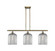 Ballston Three Light Island Pendant in Antique Brass (405|516-3I-AB-G559-8SM)