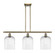 Ballston Three Light Island Pendant in Antique Brass (405|516-3I-AB-G559-8CL)