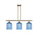 Ballston Three Light Island Pendant in Antique Brass (405|516-3I-AB-G559-8BL)
