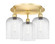 Ballston Three Light Semi-Flush Mount in Satin Gold (405|516-3C-SG-G559-8CL)