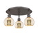 Ballston Three Light Semi-Flush Mount in Oil Rubbed Bronze (405|516-3C-OB-G128-6)