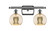 Ballston Two Light Bath Vanity in Polished Chrome (405|516-2W-PC-G128-6)