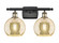 Ballston Two Light Bath Vanity in Black Antique Brass (405|516-2W-BAB-G128-8)