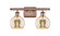 Ballston Two Light Bath Vanity in Antique Copper (405|516-2W-AC-G128-6)