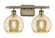 Ballston Two Light Bath Vanity in Antique Brass (405|516-2W-AB-G128-8)