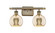 Ballston Two Light Bath Vanity in Antique Brass (405|516-2W-AB-G128-6)