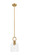 Downtown Urban One Light Mini Pendant in Brushed Brass (405|485-1S-BB-G487-6CL)
