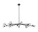 Downtown Urban LED Chandelier in Matte Black (405|465-16I-BK-G465-CL)