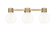 Downtown Urban Three Light Bath Vanity in Brushed Brass (405|464-3W-BB-G464B-7GW)
