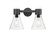 Downtown Urban Two Light Bath Vanity in Matte Black (405|464-2W-BK-G464C-7SDY)
