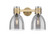 Downtown Urban Two Light Bath Vanity in Brushed Brass (405|464-2W-BB-G464D-7SM)
