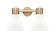 Downtown Urban Two Light Bath Vanity in Brushed Brass (405|464-2W-BB-G464C-7GW)