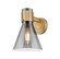 Downtown Urban One Light Wall Sconce in Brushed Brass (405|464-1W-BB-G464C-7SM)