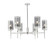 Downtown Urban Six Light Chandelier in Polished Nickel (405|463-6CR-PN-G463-8SM)