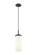 Downtown Urban One Light Pendant in Matte Black (405|463-1P-BK-G463-12WH)
