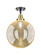 Caden One Light Semi-Flush Mount in Black Antique Brass (405|447-1C-BAB-G208-12)