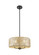 Downtown Urban Three Light Pendant in Matte Black (405|436-3S-BK-G436-16ME)