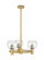 Downtown Urban Three Light Pendant in Brushed Brass (405|434-3CR-BB-G124-6)