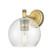 Downtown Urban One Light Wall Sconce in Brushed Brass (405|434-1W-BB-G124-6)