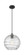 Downtown Urban One Light Pendant in Matte Black (405|434-1P-BK-G1213-12CL)