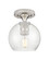 Downtown Urban One Light Flush Mount in Satin Nickel (405|434-1F-SN-G124-6)
