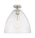 Downtown Urban One Light Flush Mount in Polished Nickel (405|434-1F-PN-GBD-124)