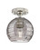 Downtown Urban One Light Flush Mount in Polished Nickel (405|434-1F-PN-G1213-6SM)