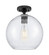 Downtown Urban One Light Flush Mount in Matte Black (405|434-1F-BK-G124-10)