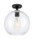Downtown Urban One Light Flush Mount in Matte Black (405|434-1F-BK-G122-10)